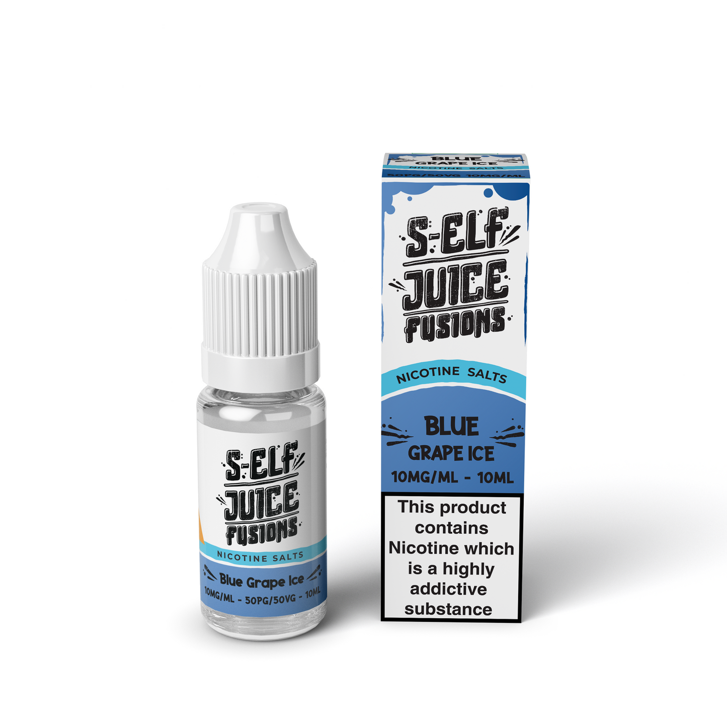 Blueberry Grape 10ml Pack Nicotine Salt Vape E-Liquid UK S-Elf Juice Fusions