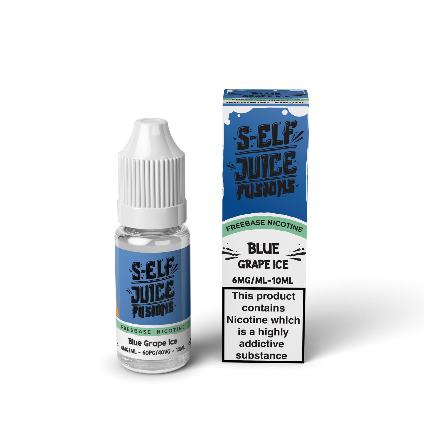 Blueberry Grape Ice 10ml HPG High PG Freebase Nicotine Vape E-Liquid UK S-Elf Juice Fusions