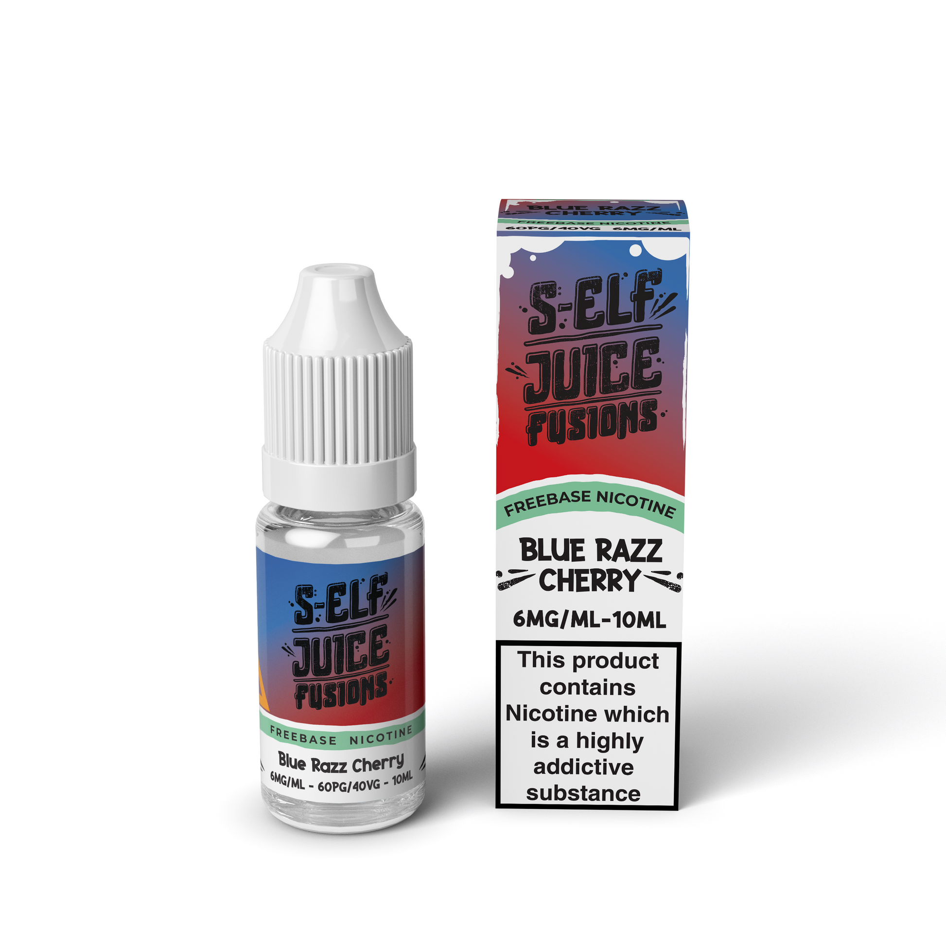 Blue Razz Cherry 10ml HPG High PG Freebase Nicotine Vape E-Liquid UK S-Elf Juice Fusions