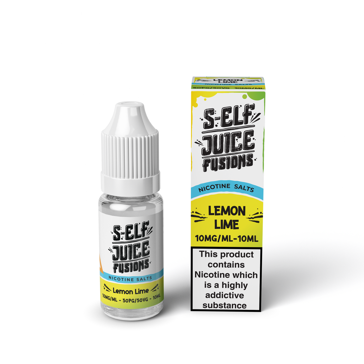 Lemon Lime 10ml Pack Nicotine Salt Vape E-Liquid UK S-Elf Juice Fusions