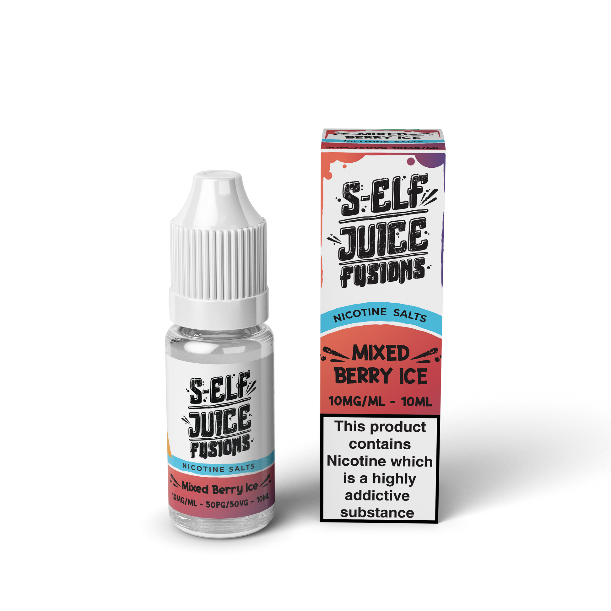 Mixed Berry Ice 10ml Pack Nicotine Salt Vape E-Liquid S-Elf Juice Fusions