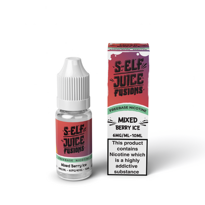 Mixed Berry Ice 10ml HPG High PG Freebase Nicotine Vape E-Liquid UK S-Elf Juice Fusions