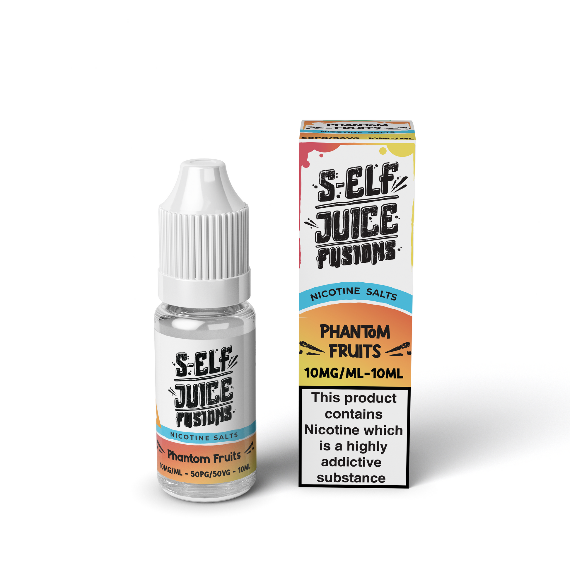 Phantom Fruits 10ml Pack Nicotine Salt Vape E-Liquid UK S-Elf Juice Fusions