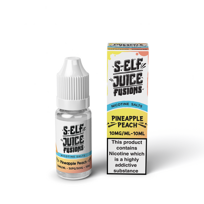 Pineapple Peach 10ml Pack Nicotine Salt Vape E-Liquid UK S-Elf Juice Fusions