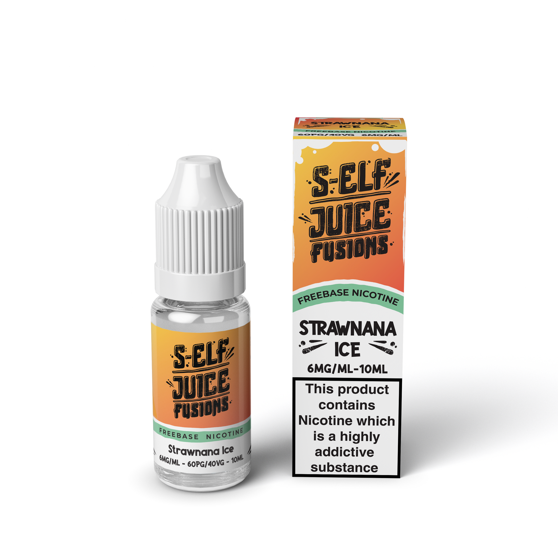 StrawNana Ice 10ml HPG High PG Freebase Nicotine Vape E-Liquid UK S-Elf Juice Fusions