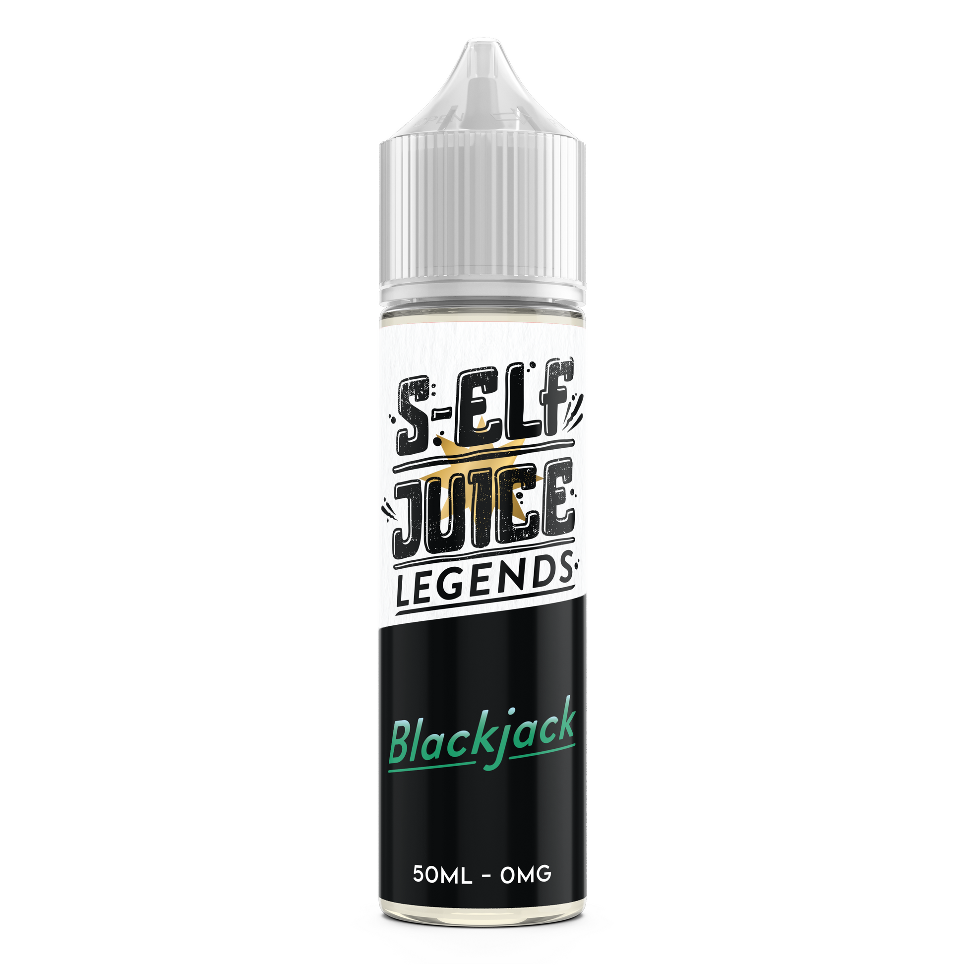 Blackjack 50ml Shortfill 0mg Vape E-Liquid UK S-Elf Juice Legends