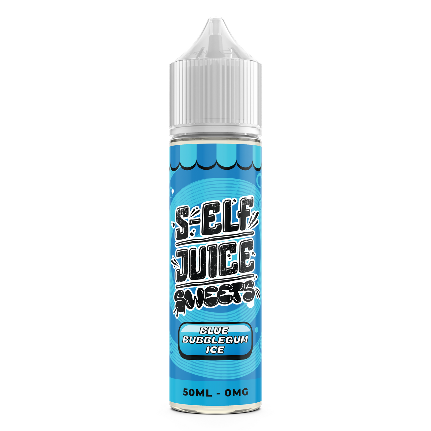 Blueberry Bubblegum 50ml Shortfill 0mg Vape E-Liquid UK S-Elf Juice Sweets