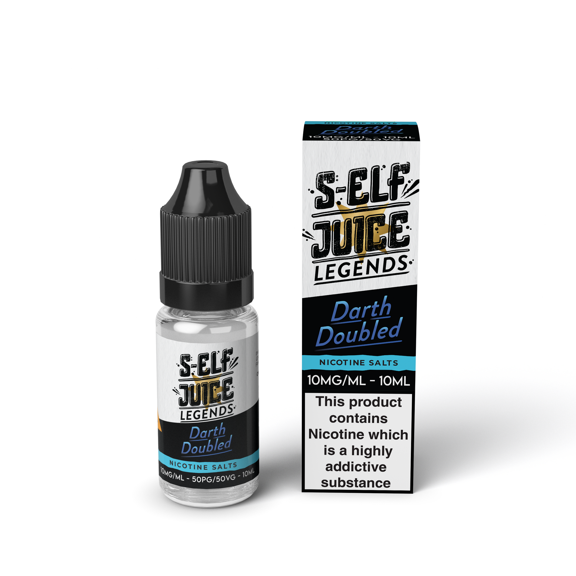 Darth Doubled 10ml Pack Nicotine Salt Vape E-Liquid UK S-Elf Juice Legends