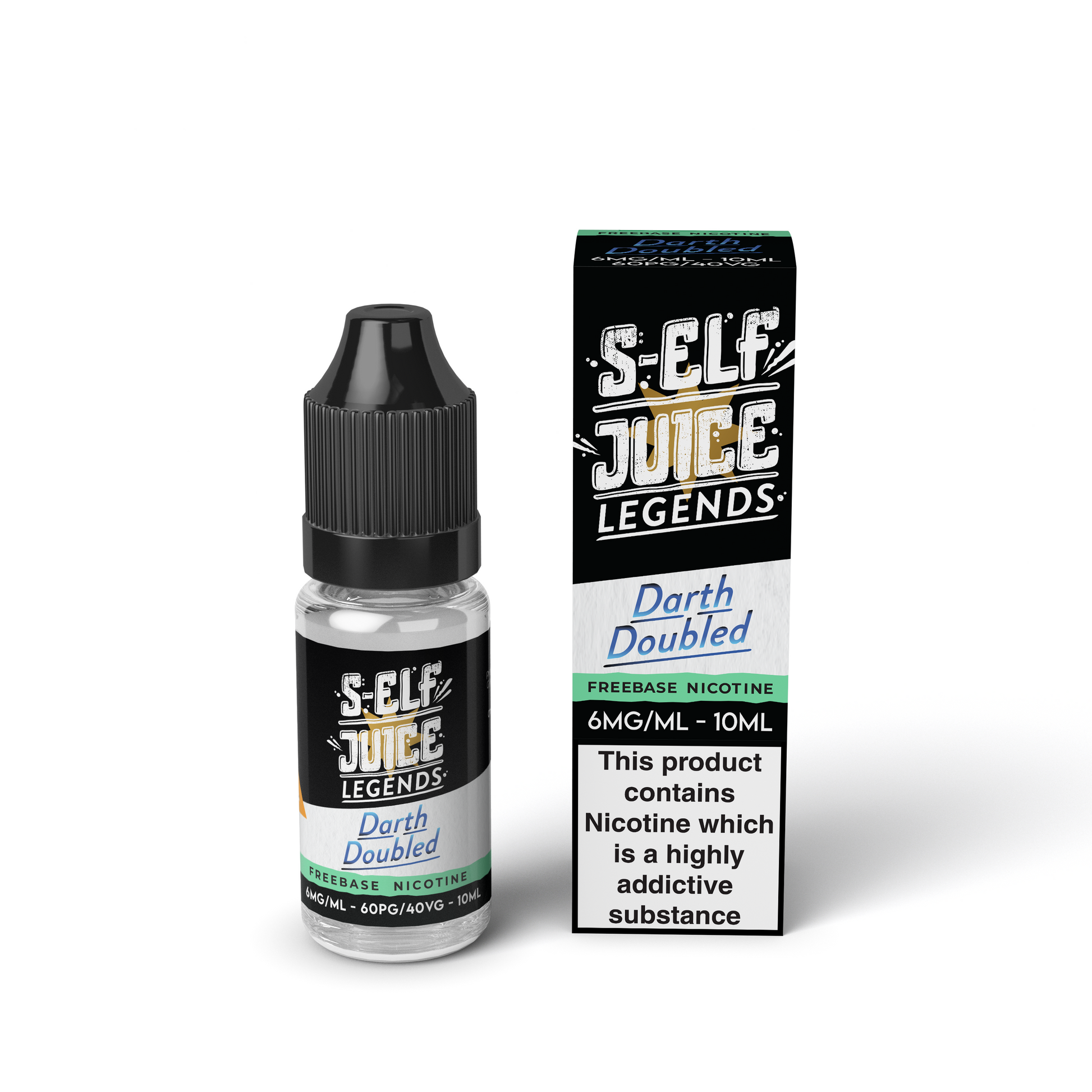 Darth Doubled 10ml HPG High PG Freebase Nicotine Vape E-Liquid UK S-Elf Juice Legends