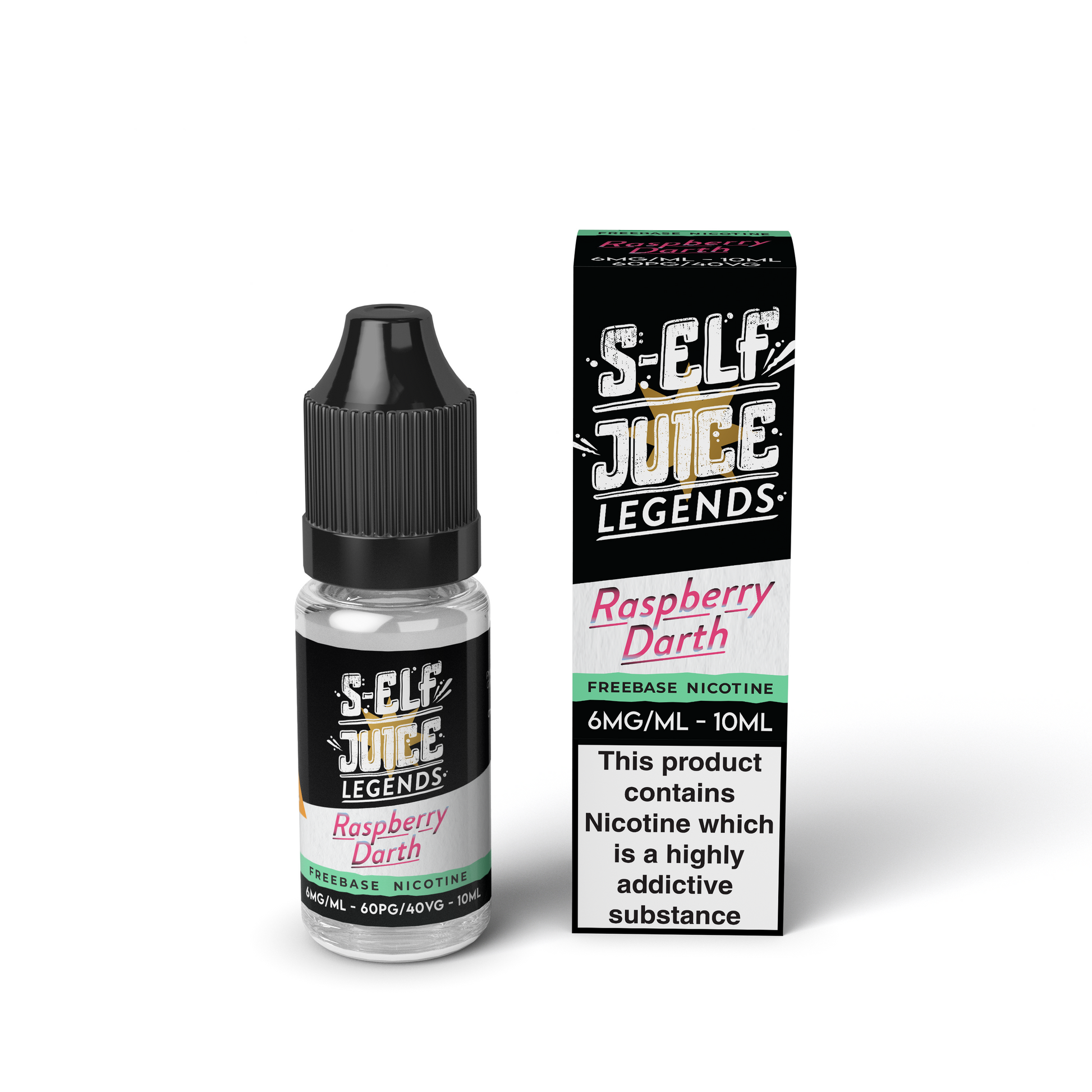 Raspberry Darth 10ml HPG High PG Freebase Nicotine Vape E-Liquid UK S-Elf Juice Legends 