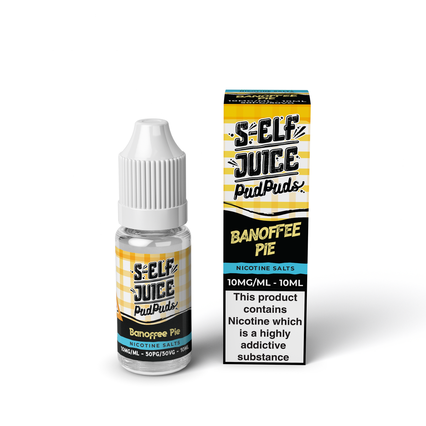 Banoffee Pie 10ml Pack Nicotine Salt Vape E-Liquid UK S-Elf Juice Pud Puds