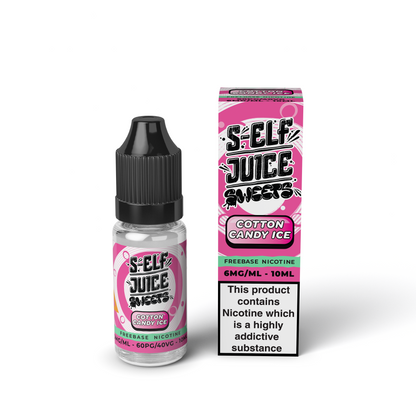 Cotton Candy Ice 10ml HPG High PG Freebase Nicotine Vape E-Liquid UK S-Elf Juice Sweets