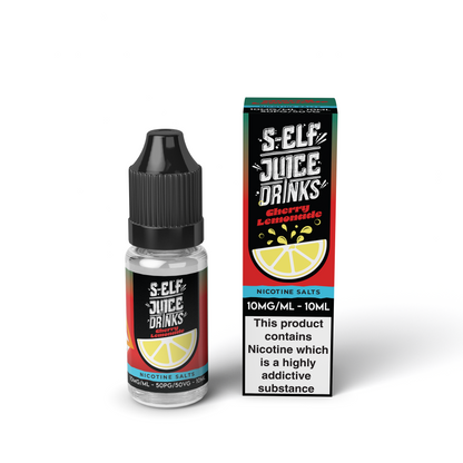 Cherry Lemonade 10ml Pack Nicotine Salt Vape E-Liquid UK S-Elf Juice Drinks