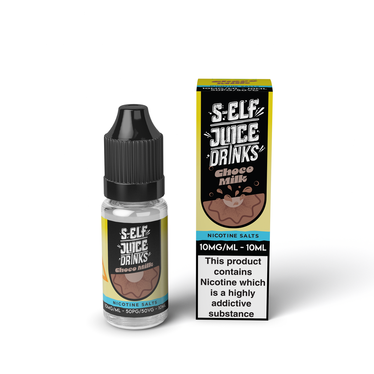 Choco Milk 10ml Pack Nicotine Salt Vape E-Liquid UK S-Elf Juice Drinks