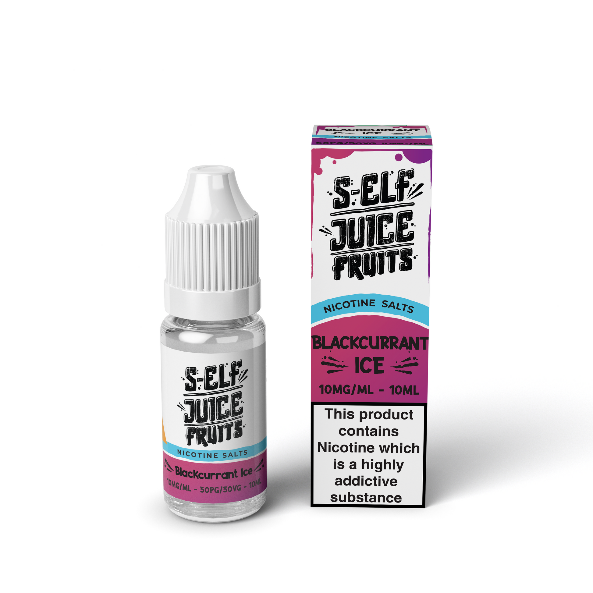 Blackcurrant Ice 10ml Pack Nicotine Salt Vape E-Liquid UK S-Elf Fruits 