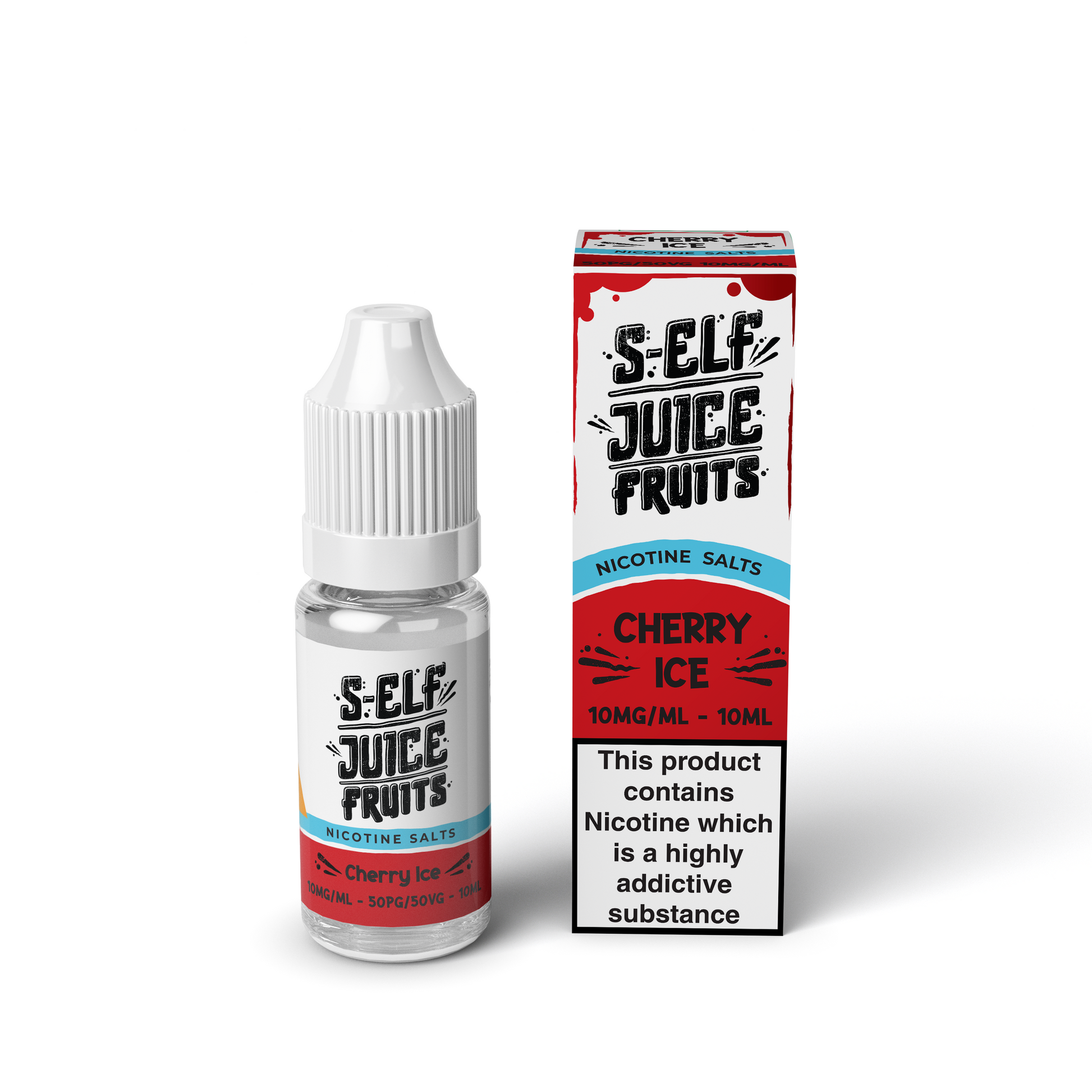 Cherry Ice 10ml Pack Nicotine Salt Vape E-liquid UK S-Elf Juice Fruits