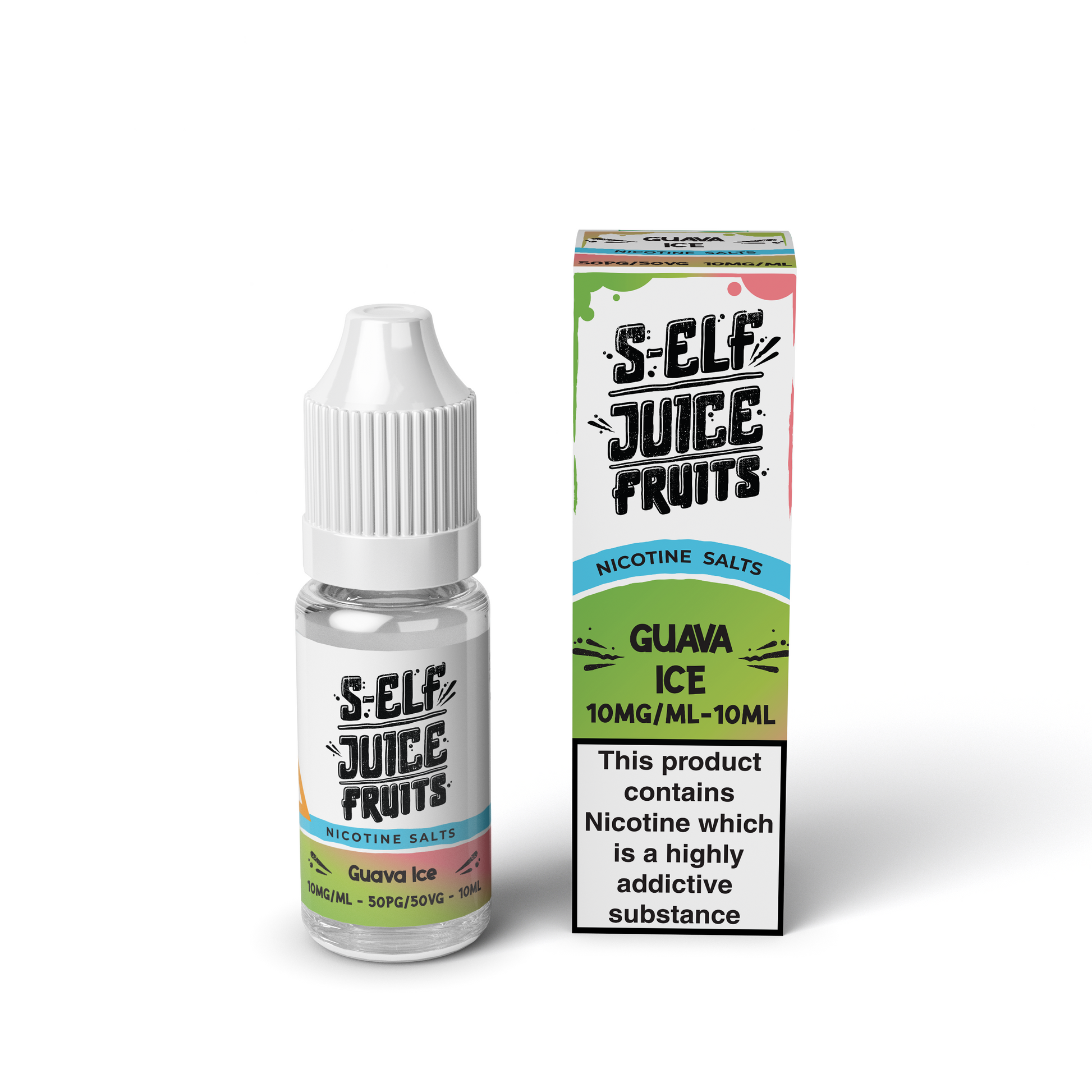 Guava Ice 10ml Pack Nicotine Salt Vape E-Liquid UK S-Elf Juice Fruits