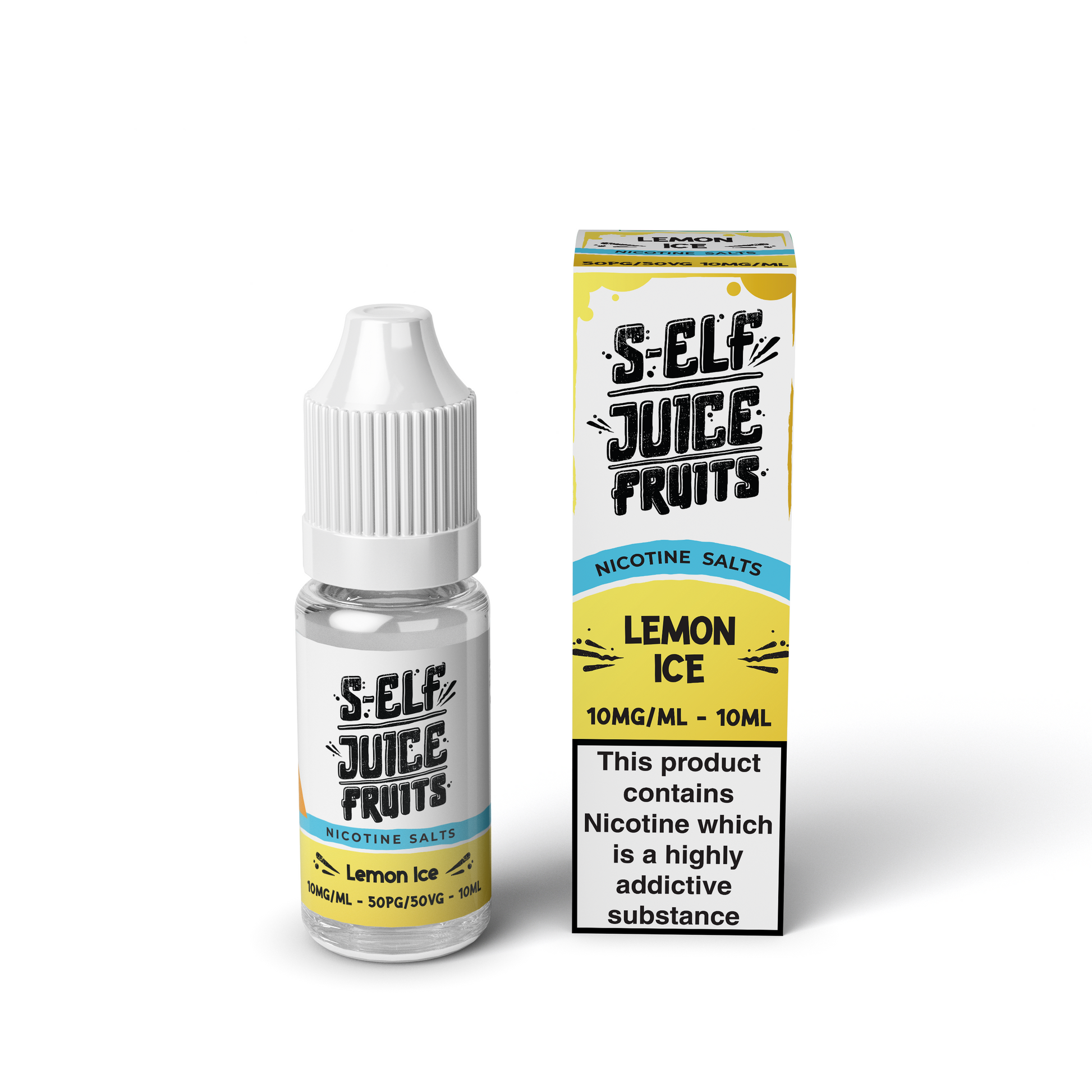 Lemon Ice 10ml Pack Nicotine Salt Vape E-Liquid UK S-Elf Juice Fruits