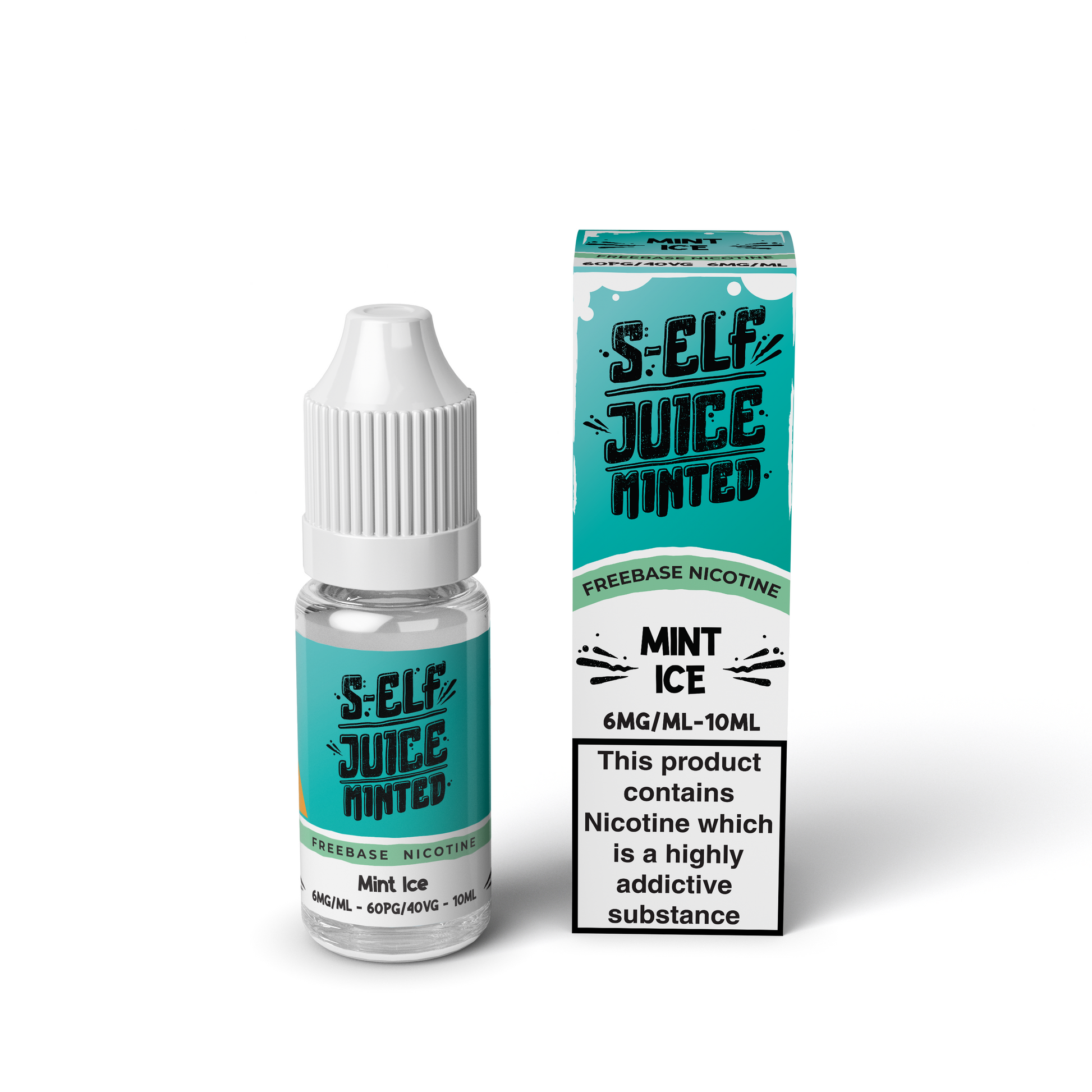 Mint Ice 10ml HPG High PG Freebase Nicotine Vape E-Liquid UK S-Elf Juice Minted