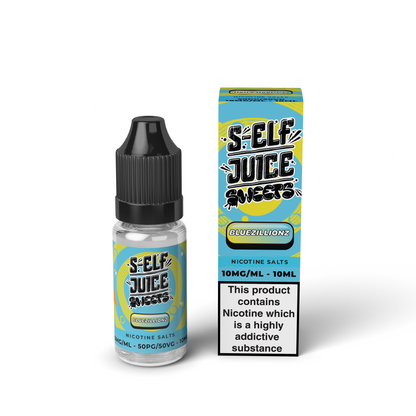 Bluezillions 10ml Pack Nicotine Salt Vape E-Liquid UK S-Elf Juice Sweets