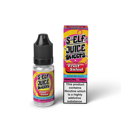 Fruit Salad 10ml Pack Nicotine Salt Vape E-Liquid UK S-Elf Juice Sweets